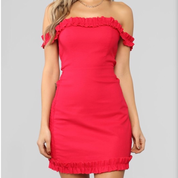 Fashion Nova Dresses & Skirts - Fashion Nova Red Frills & Thrills Dress